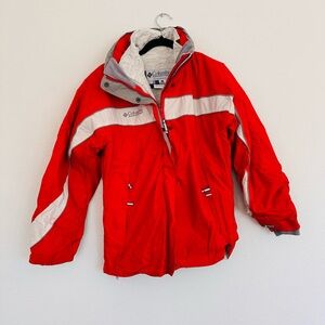 Columbia Kids Red and White Puffer Jacket
